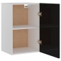 Hängeschrank Hochglanz-Schwarz 39,5x31x60 cm Holzwerkstoff Hängeschrank Hochglanz-Schwarz 39,5x31x60 cm Holzwerkstoff
