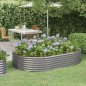 Hochbeet Pulverbeschichteter Stahl 214x140x36 cm Grau Hochbeet Pulverbeschichteter Stahl 214x140x36 cm Grau