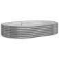 Hochbeet Pulverbeschichteter Stahl 214x140x36 cm Grau Hochbeet Pulverbeschichteter Stahl 214x140x36 cm Grau