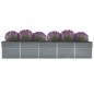 Garten-Hochbeet Verzinkter Stahl 400x80x45 cm Grau Garten-Hochbeet Verzinkter Stahl 400x80x45 cm Grau