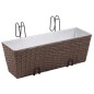 2 x Blumentopf Blumenkübel Übertopf Pflanzenkübel Braun 50 cm 2 x Blumentopf Blumenkübel Übertopf Pflanzenkübel Braun 50 cm