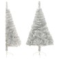 Künstlicher Halb-Weihnachtsbaum mit Ständer Silbern 150 cm PVC Künstlicher Halb-Weihnachtsbaum mit Ständer Silbern 150 cm PVC