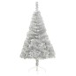 Künstlicher Halb-Weihnachtsbaum mit Ständer Silbern 150 cm PVC Künstlicher Halb-Weihnachtsbaum mit Ständer Silbern 150 cm PVC