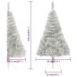 Künstlicher Halb-Weihnachtsbaum mit Ständer Silbern 150 cm PVC Künstlicher Halb-Weihnachtsbaum mit Ständer Silbern 150 cm PVC