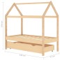 Kinderbett mit Schublade Massivholz Kiefer 70x140 cm Kinderbett mit Schublade Massivholz Kiefer 70x140 cm