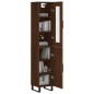 Highboard Braun Eichen-Optik 34,5x34x180 cm Holzwerkstoff Highboard Braun Eichen-Optik 34,5x34x180 cm Holzwerkstoff