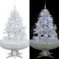 Schneiender Weihnachtsbaum mit Schirmfuß Weiß 140 cm Schneiender Weihnachtsbaum mit Schirmfuß Weiß 140 cm