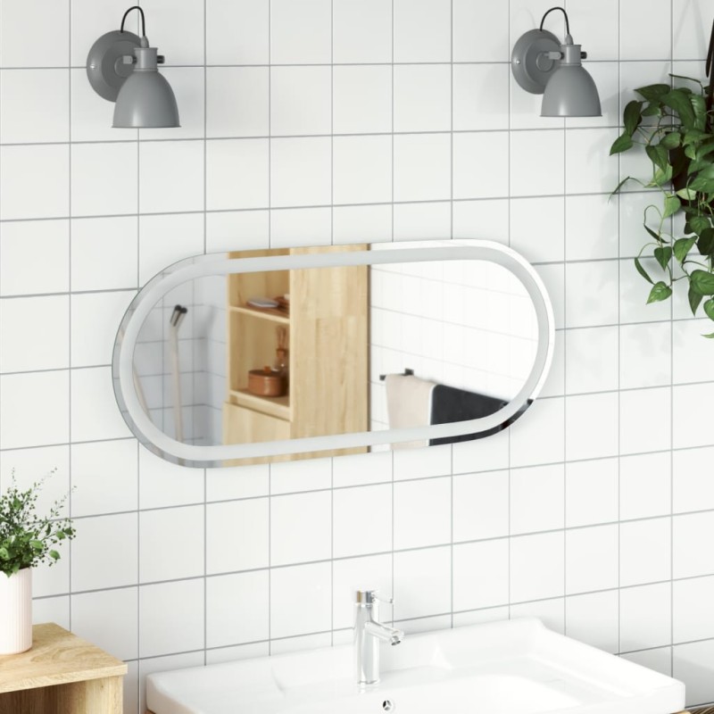 vidaXL LED-Badspiegel 80x35 cm Oval vidaXL LED-Badspiegel 80x35 cm Oval