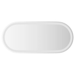 vidaXL LED-Badspiegel 80x35 cm Oval