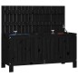Gartentruhe Schwarz 108x42,5x54 cm Massivholz Kiefer Gartentruhe Schwarz 108x42,5x54 cm Massivholz Kiefer