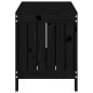 Gartentruhe Schwarz 108x42,5x54 cm Massivholz Kiefer Gartentruhe Schwarz 108x42,5x54 cm Massivholz Kiefer