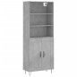 Highboard Betongrau 69,5x34x180 cm Holzwerkstoff Highboard Betongrau 69,5x34x180 cm Holzwerkstoff