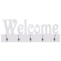 Wandgarderobe WELCOME Weiß 74 x 29,5 cm