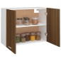 vidaXL Hängeschrank Braun Eichen-Optik 80x31x60 cm Holzwerkstoff vidaXL Hängeschrank Braun Eichen-Optik 80x31x60 cm Holzwerkstoff