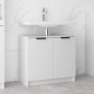 Badschrank Hochglanz-Weiß 64,5x33,5x59 cm Holzwerkstoff Badschrank Hochglanz-Weiß 64,5x33,5x59 cm Holzwerkstoff