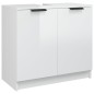 Badschrank Hochglanz-Weiß 64,5x33,5x59 cm Holzwerkstoff Badschrank Hochglanz-Weiß 64,5x33,5x59 cm Holzwerkstoff