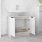 Badschrank Hochglanz-Weiß 64,5x33,5x59 cm Holzwerkstoff Badschrank Hochglanz-Weiß 64,5x33,5x59 cm Holzwerkstoff