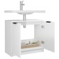 Badschrank Hochglanz-Weiß 64,5x33,5x59 cm Holzwerkstoff Badschrank Hochglanz-Weiß 64,5x33,5x59 cm Holzwerkstoff