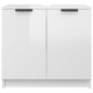 Badschrank Hochglanz-Weiß 64,5x33,5x59 cm Holzwerkstoff Badschrank Hochglanz-Weiß 64,5x33,5x59 cm Holzwerkstoff
