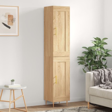 Highboard Sonoma-Eiche 34,5x34x180 cm Holzwerkstoff