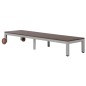 Sonnenliege mit Rollen Poly Rattan Braun Sonnenliege mit Rollen Poly Rattan Braun
