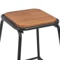 Barhocker 2 Stk. Schwarz Kiefer-Massivholz und Stahl Barhocker 2 Stk. Schwarz Kiefer-Massivholz und Stahl