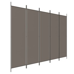 vidaXL 5-tlg. Paravent Anthrazit 250x220 cm Stoff