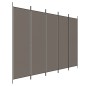 vidaXL 5-tlg. Paravent Anthrazit 250x220 cm Stoff vidaXL 5-tlg. Paravent Anthrazit 250x220 cm Stoff