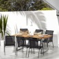 vidaXL Gartenstühle 6 Stk. Stahl und Textilene Schwarz vidaXL Gartenstühle 6 Stk. Stahl und Textilene Schwarz
