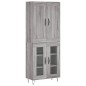 Highboard Grau Sonoma 69,5x34x180 cm Holzwerkstoff Highboard Grau Sonoma 69,5x34x180 cm Holzwerkstoff