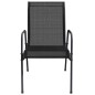 vidaXL Gartenstühle 6 Stk. Stahl und Textilene Schwarz vidaXL Gartenstühle 6 Stk. Stahl und Textilene Schwarz