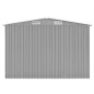 Gerätehaus Grau 257x990x181 cm Verzinkter Stahl Gerätehaus Grau 257x990x181 cm Verzinkter Stahl