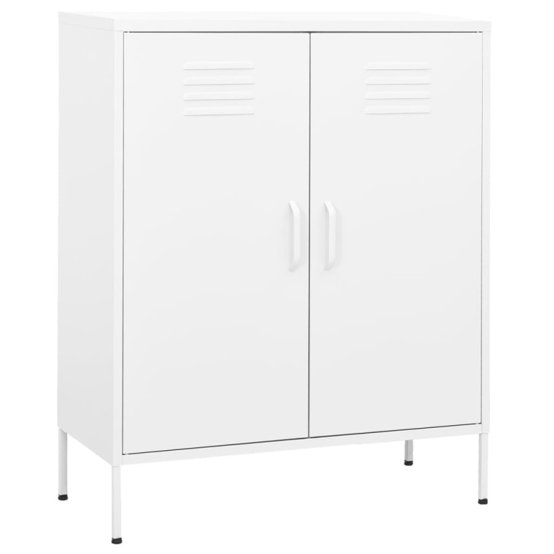Lagerschrank Weiß 80x35x101,5 cm Stahl Lagerschrank Weiß 80x35x101,5 cm Stahl