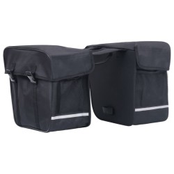 vidaXL Doppel-Fahrradtasche für Gepäckträger Wasserdicht 35 L Schwarz