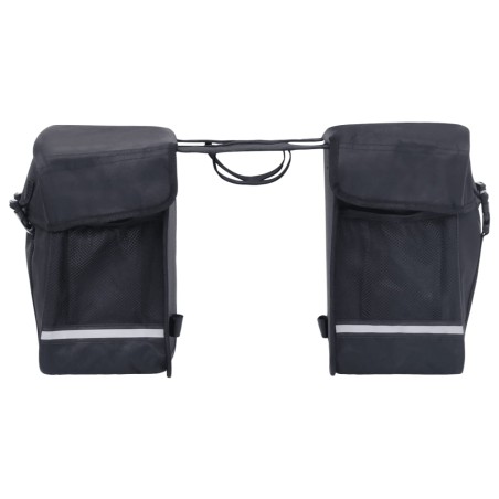 vidaXL Doppel-Fahrradtasche für Gepäckträger Wasserdicht 35 L Schwarz