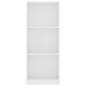 Bücherregal 3 Fächer Weiß 40x24x108 cm Holzwerkstoff Bücherregal 3 Fächer Weiß 40x24x108 cm Holzwerkstoff