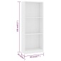 Bücherregal 3 Fächer Weiß 40x24x108 cm Holzwerkstoff Bücherregal 3 Fächer Weiß 40x24x108 cm Holzwerkstoff
