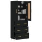 Highboard Schwarz 69,5x34x180 cm Holzwerkstoff Highboard Schwarz 69,5x34x180 cm Holzwerkstoff