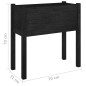 Pflanzkübel Schwarz 70x31x70 cm Massivholz Kiefer Pflanzkübel Schwarz 70x31x70 cm Massivholz Kiefer