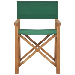 Regiestuhl Massivholz Teak Grün