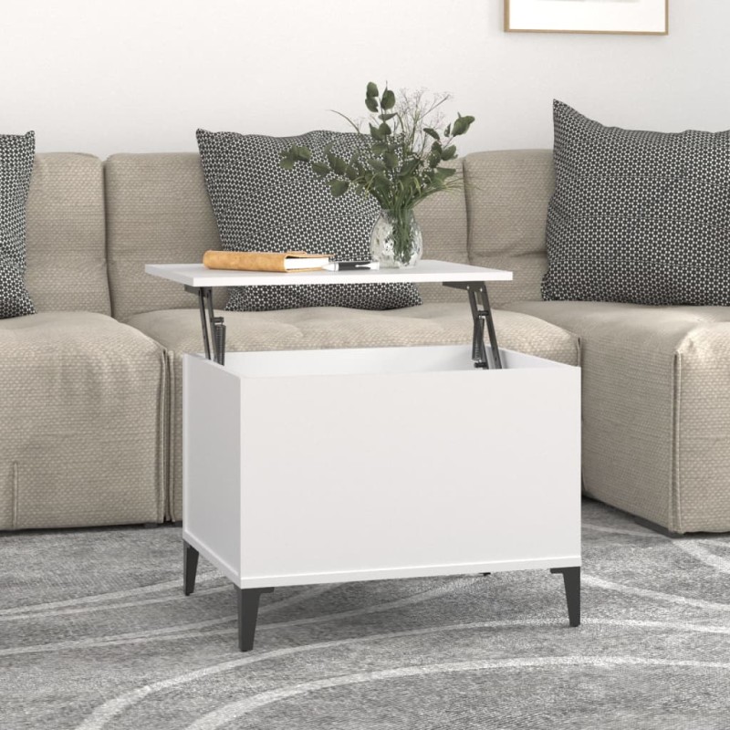 vidaXL Couchtisch Weiß 60x44,5x45 cm Holzwerkstoff vidaXL Couchtisch Weiß 60x44,5x45 cm Holzwerkstoff