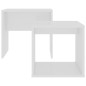Couchtisch-Set Weiß 48x30x45 cm Holzwerkstoff Couchtisch-Set Weiß 48x30x45 cm Holzwerkstoff