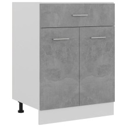 Schubunterschrank Betongrau 60x46x81,5 cm Holzwerkstoff
