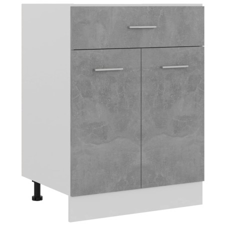 Schubunterschrank Betongrau 60x46x81,5 cm Holzwerkstoff