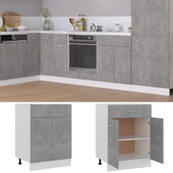 Schubunterschrank Betongrau 60x46x81,5 cm Holzwerkstoff