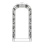 Gartenbogen Schwarz 116x45x240 cm Stahl Gartenbogen Schwarz 116x45x240 cm Stahl