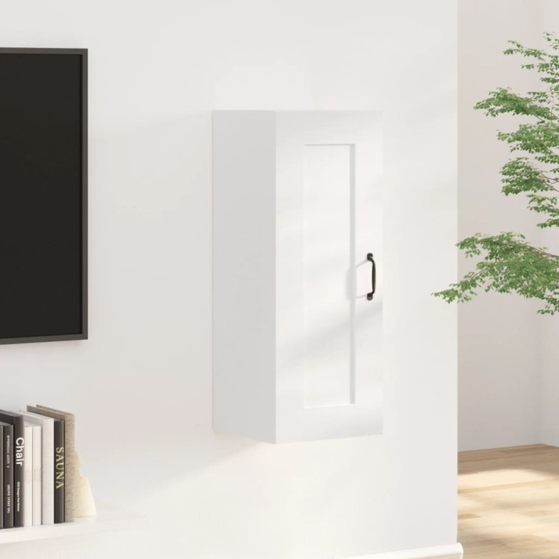 Hängeschrank Hochglanz-Weiß 35x34x90 cm Holzwerkstoff Hängeschrank Hochglanz-Weiß 35x34x90 cm Holzwerkstoff