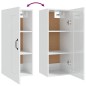 Hängeschrank Hochglanz-Weiß 35x34x90 cm Holzwerkstoff Hängeschrank Hochglanz-Weiß 35x34x90 cm Holzwerkstoff
