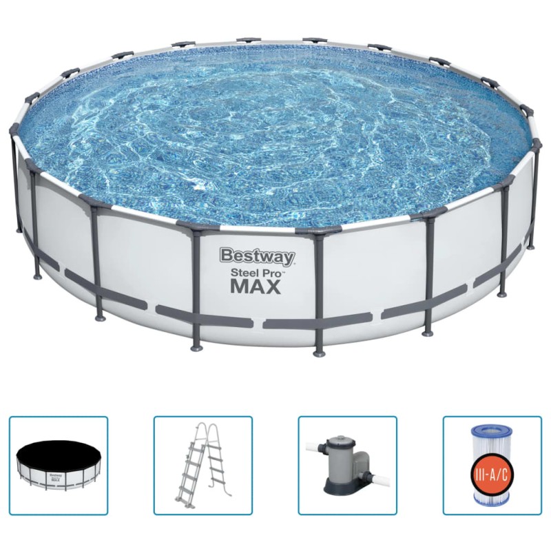 Bestway Steel Pro MAX Stahlrahmen-Pool-Set 549x122 cm Bestway Steel Pro MAX Stahlrahmen-Pool-Set 549x122 cm