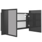 LED-Bad-Spiegelschrank Hochglanz-Grau 80x12x45 cm Acryl LED-Bad-Spiegelschrank Hochglanz-Grau 80x12x45 cm Acryl